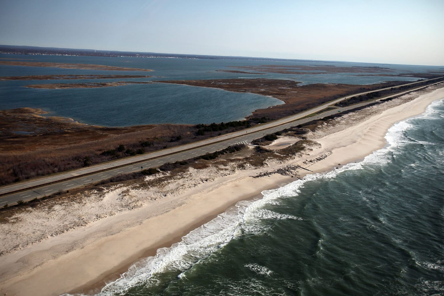 A view of the Gilgo Beach area on Long Island, associated with the Long Island Serial Killer investigation